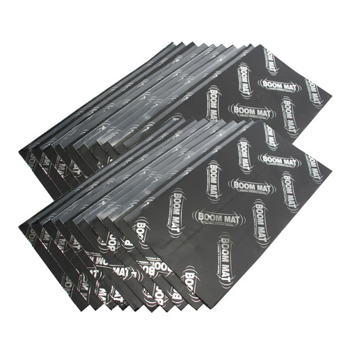 Sound Barrier - Boom Mat - 24 x 12-1/2 in Sheet - 1/2 in Thick - Aluminized Plastic - Black / Silver - Set of 20