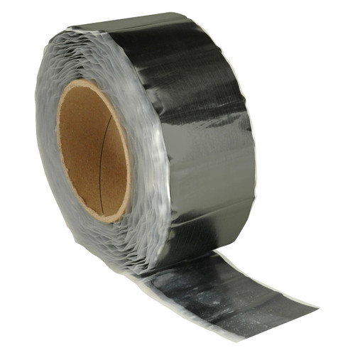 Sound Barrier Tape - Boom Mat - 2 in Wide - 20 ft Roll - Self Adhesive Backing - Butyl Rubber - Black - Each