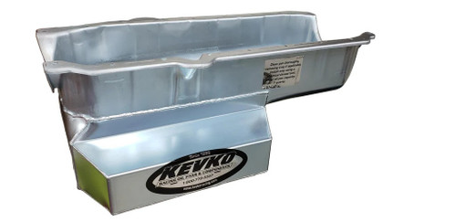 Engine Oil Pan - 602 Crate Sportmod - Rear Sump - 7 qt - 7.25 in Deep - Steel - Zinc Plated - 1-Piece Seal - Small Block Chevy - Each