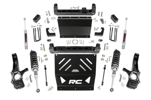 Suspension Lift Kit - 4 in Lift - Knuckles / Struts / Shocks / Crossmembers / Brackets / Sway Bar Links / Skid Plates / Spring Blocks / Hardware - GM Midsize Truck 2015-22 - Kit