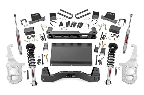 Suspension Lift Kit - 6 in Lift - Knuckles / Spacers / Crossmembers / Brackets / Spring Blocks / Hardware / Shocks - Ford Fullsize Truck 2021-24 - Kit