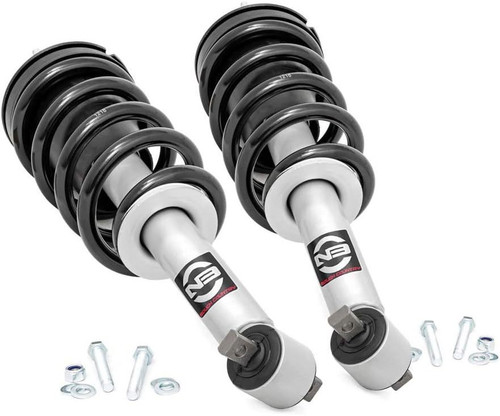 Suspension Leveling Kit - 2 in Lift - Struts / Hardware - Steel - Black / Silver Paint - GM Fullsize Truck 2019-25 - Pair Suspension Leveling Kit - 2 in Lift - Struts / Hardware - Steel - Black / Silver Paint - GM Fullsize Truck 2019-25 - Pair