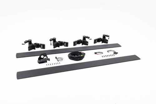 Running Boards - E-Board - Power-Deploying - Illuminated - Aluminum - Black Powder Coat - Crew Cab - Ram Fullsize Truck 2010-24 - Pair Running Boards - E-Board - Power-Deploying - Illuminated - Aluminum - Black Powder Coat - Crew Cab - Ram Fullsize Truck 2010-24 - Pair