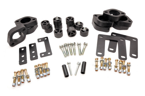 Body Lift - 1.25 in Lift - Front / Rear Bumper Brackets - Hardware Included - Nylon / Steel - Black Powder Coat - Dodge Ram Fullsize Truck 2009-12 - Kit Body Lift - 1.25 in Lift - Front / Rear Bumper Brackets - Hardware Included - Nylon / Steel - Black Powder Coat - Dodge Ram Fullsize Truck 2009-12 - Kit