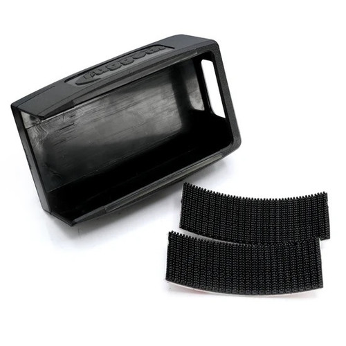 Radio Receiver Holder - Nitro Bee Xtreme - Hook and Loop Helmet Mount - Plastic - Black - Rugged Radio Nitro Bee Radio Receivers - Each