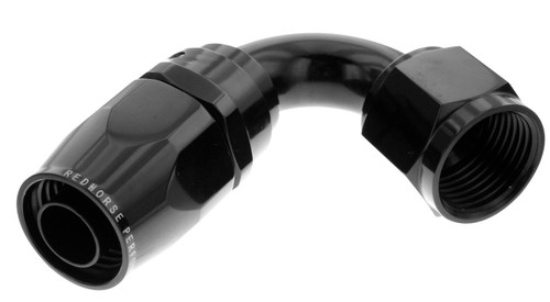 Fitting - Hose End - 1120 Series - 120 Degree - 16 AN Hose to 16 AN Female - Swivel - Aluminum - Black Anodized - Each