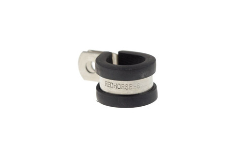 Line Clamp - 220 Series - Adel - 6 AN Hose - Rubber Lining - Aluminum - Set of 10