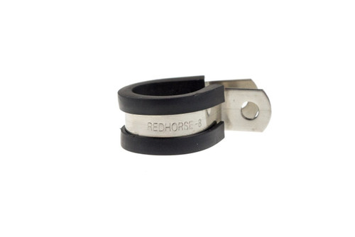 Line Clamp - 220 Series - Adel - 8 AN Hose - Rubber Lining - Aluminum - Set of 10