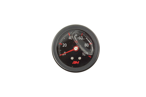 Fuel Pressure Gauge - 5002 Series - 0-100 psi - Mechanical - Analog - Full Sweep - Black Face - Each