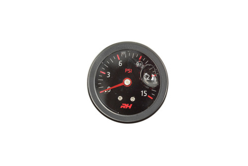 Fuel Pressure Gauge - 5002 Series - 0-15 psi - Mechanical - Analog - Full Sweep - Black Face - Each