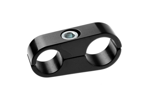 Hose / Tube Separators - 730 Series - Two 4 AN Holes - Aluminum - Black Anodized - Each