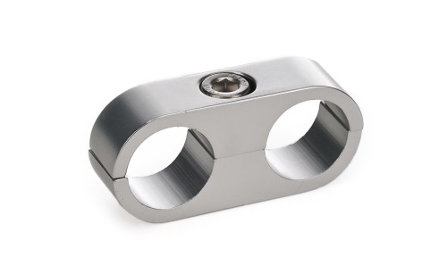 Hose / Tube Separators - 730 Series - Two 8 AN Holes - Aluminum - Clear Anodized - Each