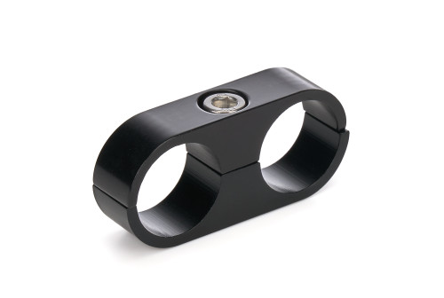Hose / Tube Separators - 730 Series - Two 10 AN Holes - Aluminum - Black Anodized - Each Hose / Tube Separators - 730 Series - Two 10 AN Holes - Aluminum - Black Anodized - Each