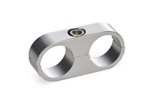 Hose / Tube Separators - 730 Series - Two 10 AN Holes - Aluminum - Clear Anodized - Each