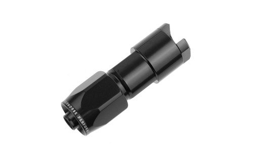 Fitting - Quick Disconnect - 8000 Series - Straight - 6 AN Hose End to 3/8 in SAE Female Quick Disconnect - Aluminum - Black Anodized - Each