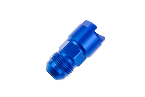 Fitting - Quick Disconnect - 881 Series - Straight - 6 AN Male to 3/8 in SAE Female Quick Disconnect - Aluminum - Blue Anodized - Each