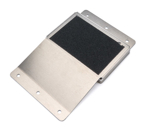 Heel Riser - 0.5 in Tall - 4.25 in Wide - Non-Skid Pad - Aluminum - Natural - Each