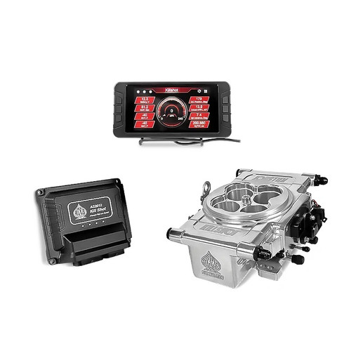Fuel Injection - Killshot 4-BBL EFI - Throttle Body - Square Bore - Computer / Wiring Harness - Aluminum - Polished - Universal - Kit Fuel Injection - Killshot 4-BBL EFI - Throttle Body - Square Bore - Computer / Wiring Harness - Aluminum - Polished - Universal - Kit