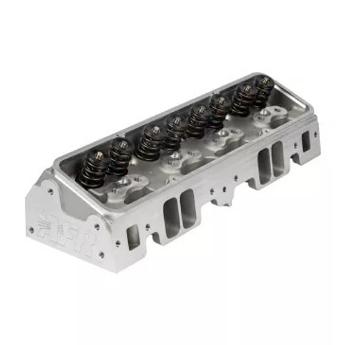 Cylinder Head - SBC Enforcer - Assembled - 2.050 / 1.600 in Valves - 198 cc Intake - 69 cc Chamber - 1.580 in Springs - Straight Plug - Aluminum - Small Block Chevy - Each Cylinder Head - SBC Enforcer - Assembled - 2.050 / 1.600 in Valves - 198 cc Intake - 69 cc Chamber - 1.580 in Springs - Straight Plug - Aluminum - Small Block Chevy - Each
