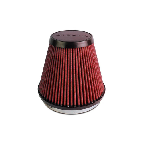 Air Filter Element - Clamp-On - Conical - 7-1/4 in Base - 4-3/4 in Top Diameter - 5-13/16 in Tall - 6 in Flange - Reusable Cotton - Red - Universal - Each