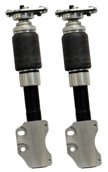 Strut - HQ ShockWave - Monotube - Front - Adjustable - Aluminum - Black / Silver Anodized - Ford Mustang 1979-89 - Pair