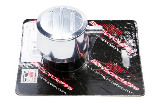 Breather - Push-In - Round - 1-1/4 in Hole - PCV - 3/8 in Hose Evacuation Fitting - Aluminum - Polished - Each