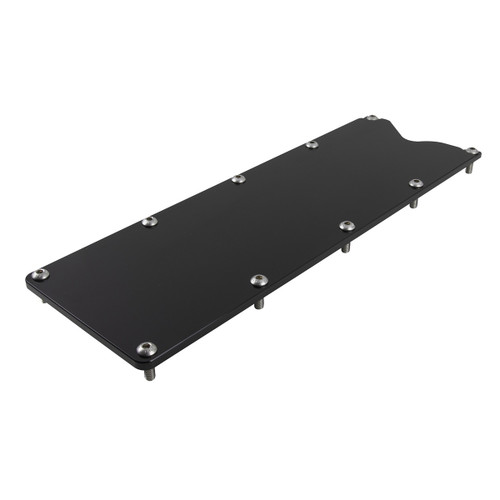 Valley Cover - 0.25 in Thick - Stainless Hardware - Aluminum - Black Anodized - GM LS-Series - Each