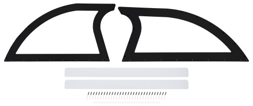 Sail Panel - Rear - Plastic - Black - Dirt Late Model - Kit