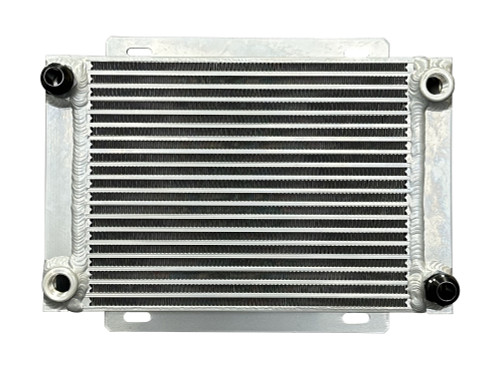 Fluid Cooler - 15.625 x 11.563 x 4.375 in - Plate Type - 12 AN Male Inlet / Outlet - Two 1/2 in NPT Female Auxiliary Ports - Aluminum - Natural - Universal - Each