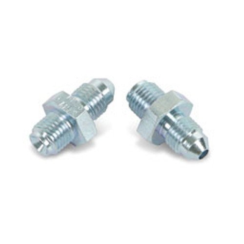 Fitting - Adapter - Straight - 3 AN Male to 3/8-24 in Inverted Flare Male - Short - Steel - Zinc Oxide - 3/16 in Hardline - Pair