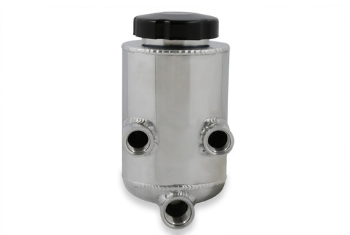 Power Steering Reservoir - Remote Mount - Fittings / Cap Included - Aluminum - Polished - Each