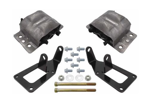 Motor Mount - Bolt-On - Steel - Black Powder Coat - GM LS-Series - GM A-Body 1973-77 - Kit