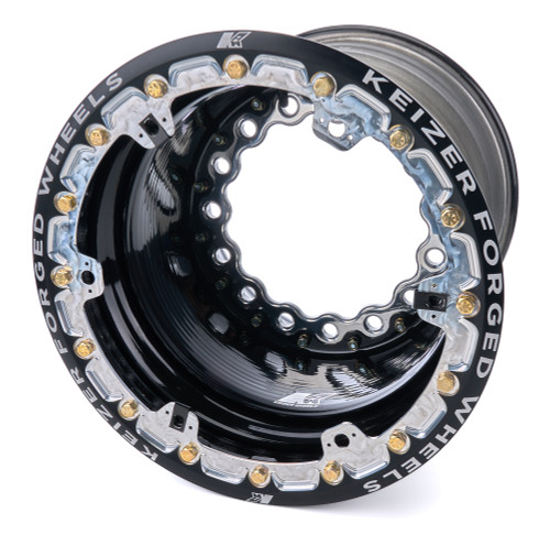 Wheel - 15 x 14 in - 5.000 in Backspace - Wide 5 Bolt Pattern - Beadlock - Aluminum - Black Anodized - Each