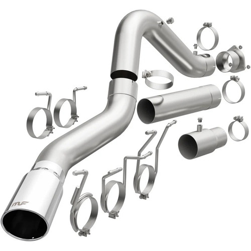 Exhaust System - PRO DPF Series - Filter Back - 5 in Diameter - 6 in Stainless Polished Tip - Stainless - GM Duramax - GM Fullsize Truck 2024-25 - Kit