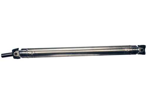 Drive Shaft - 45.5 in Long - 3.5 in OD - 1330 U-Joints - 31 Spline - Ford Modular - Aluminum - Natural - Ford Mustang 1996-2004 - Each
