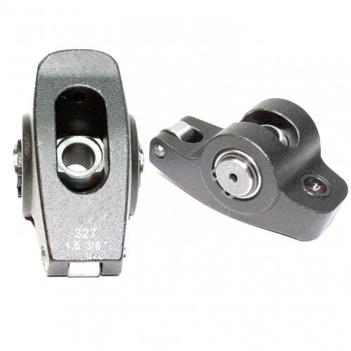 Rocker Arm - Pro Series Billet - 3/8 in Stud Mount - 1.50 Ratio - Full Roller - Aluminum - Black Anodized - Small Block Chevy - Set of 16 Rocker Arm - Pro Series Billet - 3/8 in Stud Mount - 1.50 Ratio - Full Roller - Aluminum - Black Anodized - Small Block Chevy - Set of 16