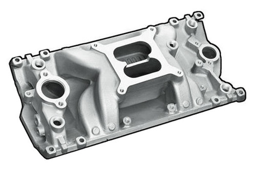 Intake Manifold - Crosswind - Square Bore - Dual Plane - Aluminum - Natural - Vortec - Small Block Chevy - Each Intake Manifold - Crosswind - Square Bore - Dual Plane - Aluminum - Natural - Vortec - Small Block Chevy - Each