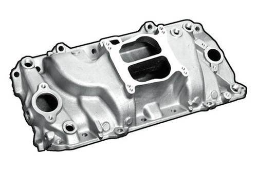 Intake Manifold - Cyclone - Spread / Square Bore - Dual Plane - Oval Port - Aluminum - Natural - Big Block Chevy - Each Intake Manifold - Cyclone - Spread / Square Bore - Dual Plane - Oval Port - Aluminum - Natural - Big Block Chevy - Each