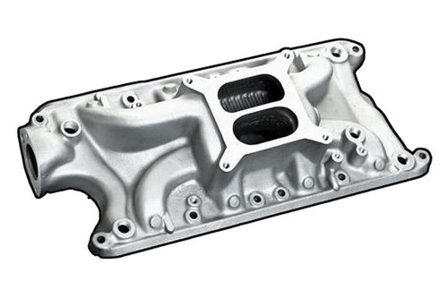 Intake Manifold - Typhoon - Square Bore - Dual Plane - Aluminum - Satin - Small Block Ford - Each