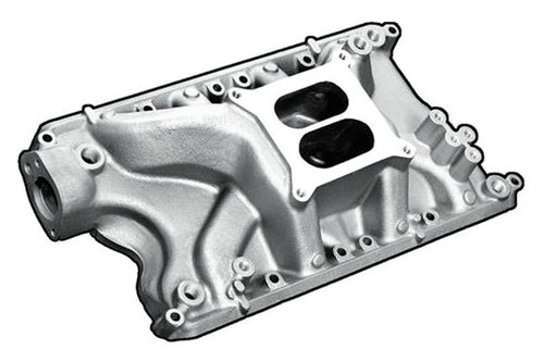 Intake Manifold - Typhoon - Square Bore - Dual Plane - Aluminum - Natural - Small Block Ford - Each