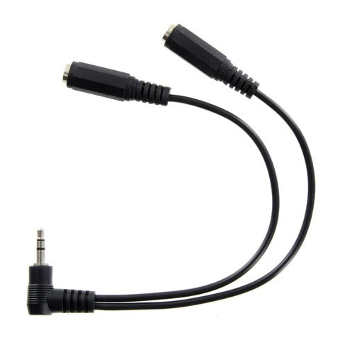 Headset Adapter Cable - Splitter - 1/8 in Male Jack to Dual 1/8 in Female Jacks - Stereo - Each