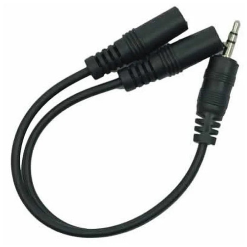 Headset Adapter Cable - Splitter - 3.5 mm Male Jack to Dual 3.5 mm Female Jacks - Stereo - Each