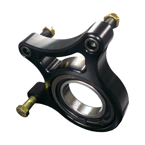 Brake Carrier - Rear - 3-1/4 in Caliper Mount - 1.968 in ID - Single Bearing - Aluminum - Black Anodized - 1-3/4 in Triple X Micro / Mini Axles - Each
