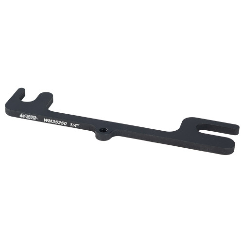 Control Arm Shim - Upper - 6 in Center Spacing - 1/4 in - Aluminum - Black Anodized - Each