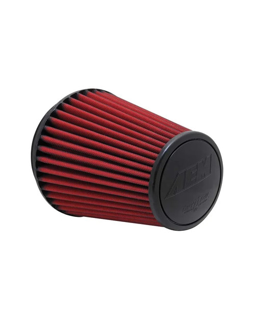 Air Filter Element - DryFlow - Clamp-On - Conical - 7-1/2 in Base - 5-1/8 in Top Diameter - 8-1/8 in Tall - 6 in Flange - Synthetic - Red - Universal - Each