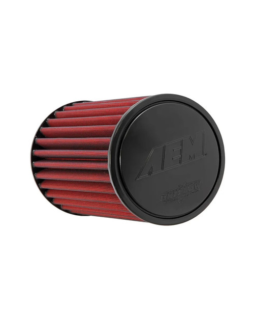 Air Filter Element - DryFlow - Clamp-On - Conical - 6 in Base - 5.125 in Top Diameter - 8.875 in Tall - 3.25 in Flange - Synthetic - Red - Universal - Each
