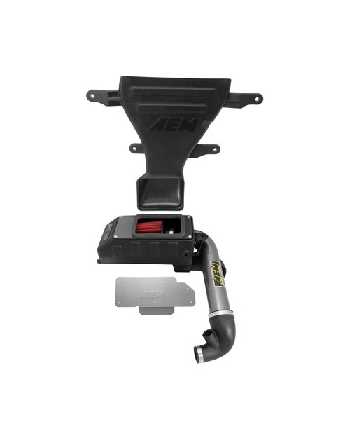 Air Induction System - Cold Air Intake - Reusable Dry Filter - Aluminum - Gray Powder Coat - Mini Cooper 2007-10 - Kit
