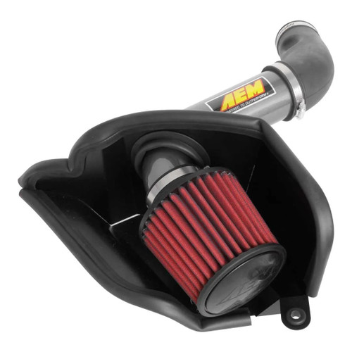 Air Induction System - Cold Air Intake - Reusable Dry Filter - Aluminum - Gray Powder Coat - Volkswagen Jetta 2019-21 - Kit