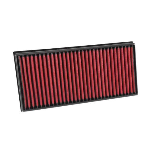 Air Filter Element - DryFlow - Panel - 15.188 x 7.313 in - 1.625 in Tall - Synthetic - Red - Various Audi / Volkswagen / Porsche Applications - Each Air Filter Element - DryFlow - Panel - 15.188 x 7.313 in - 1.625 in Tall - Synthetic - Red - Various Audi / Volkswagen / Porsche Applications - Each