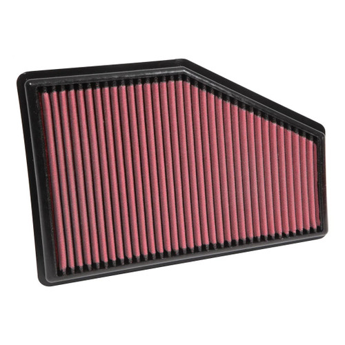 Air Filter Element - DryFlow - Panel - 13.688 in x 9.063 in - 1 in Tall - Synthetic - Red - Various GM / Vauxhall / Opel Applications - Each
